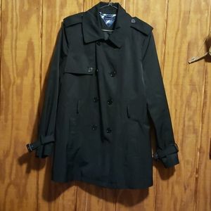 Tommy Hilfiger black rain/trenchcoat